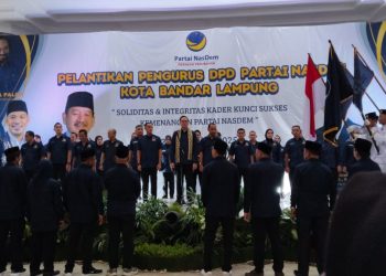 Naldi dan Ahmad Rizqy Resmi Pimpin DPD Nasdem Bandar Lampung