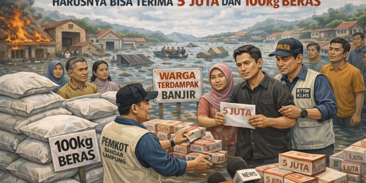 Bantuan Korban Banjir Bandar Lampung Dinilai Tak Seimbang dengan Potensi Anggaran