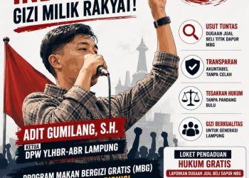 Dugaan Jual Beli Titik Dapur MBG di Lampung Disorot, YLHBR-ABR Buka Posko Pengaduan Gratis
